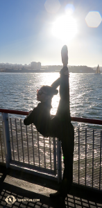 Utan att stjäla föreställningen från Floridas solsken och utsikten över vattnet visar Daisy Wang oss hur man gör från San Franciscos Fisherman's Wharf.