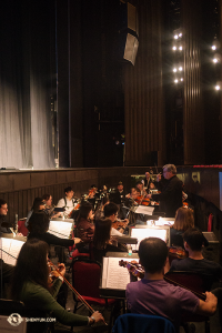 Shen Yun World Companys orkester under en repetition innan framträdandet i Ottawa. (Foto av Ben Chen)